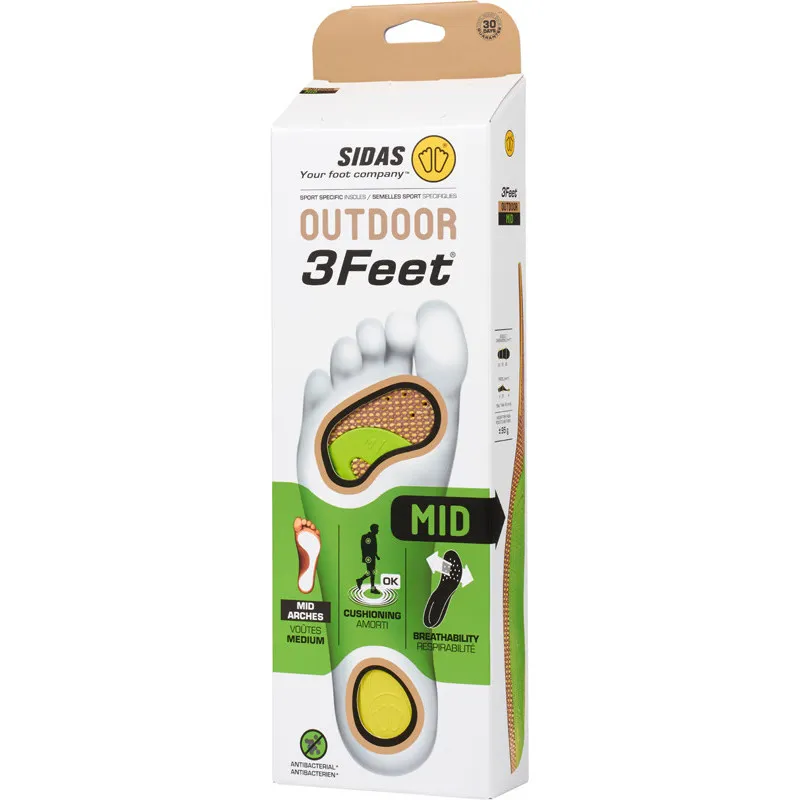 Sidas 3Feet Outdoor Mid Insoles-8